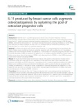 IL-11 produced by breast cancer cells augments osteoclastogenesis by sustaining the pool of osteoclast progenitor cells