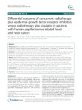Differential outcome of concurrent radiotherapy plus epidermal growth factor receptor inhibitors versus radiotherapy plus cisplatin in patients with human papillomavirus-related head and neck cancer