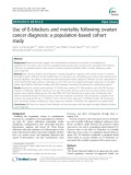 Use of ß-blockers and mortality following ovarian cancer diagnosis: A population-based cohort study