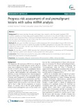Progress risk assessment of oral premalignant lesions with saliva miRNA analysis