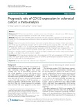 Prognostic role of CD133 expression in colorectal cancer: A meta-analysis