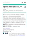 Relationship of possible biomarkers with malignancy of thymic tumors: A metaanalysis