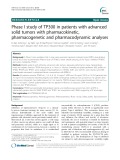 Phase I study of TP300 in patients with advanced solid tumors with pharmacokinetic, pharmacogenetic and pharmacodynamic analyses