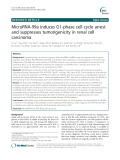 MicroRNA-99a induces G1-phase cell cycle arrest and suppresses tumorigenicity in renal cell carcinoma