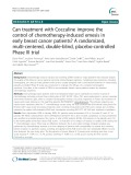 Can treatment with Cocculine improve the control of chemotherapy-induced emesis in early breast cancer patients? A randomized, multi-centered, double-blind, placebo-controlled Phase III trial