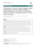 Development of a gene therapy strategy to target hepatocellular carcinoma based inhibition of protein phosphatase 2A using the α-fetoprotein promoter enhancer and pgk promoter: An in vitro and in vivo study