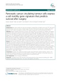 Pancreatic cancer circulating tumour cells express a cell motility gene signature that predicts survival after surgery