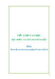 Tiểu luận Văn hóa doanh nghiệp: Phát triển văn hóa doanh nghiệp ở Công ty Phở 24