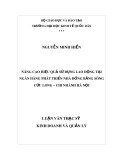 Luận văn Thạc sĩ Kinh doanh và quản lý: Nâng cao hiệu quả sử dụng lao động tại ngân hàng phát triển nhà đồng bằng Sông Cửu Long - Chi nhánh Hà Nội