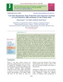 Crop water requirement, water productivity and comparative advantage of crop production in Different regions of Uttar Pradesh, India