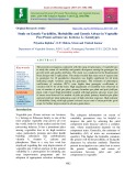 Study on genetic variability, heritability and genetic advace in vegetable pea (Pisum sativum var. hortense L.) genotypes