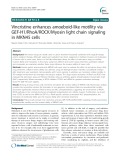 Vincristine enhances amoeboid-like motility via GEF-H1/RhoA/ROCK/Myosin light chain signaling in MKN45 cells