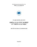 Tài liệu hướng dẫn viết khóa luận tốt nghiệp cử nhân luật học