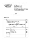 Đáp án đề thi cuối học kỳ II năm học 2018-2019 môn Điều khiển tự động - ĐH Sư phạm Kỹ thuật