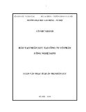 Luận văn Thạc sĩ Quản trị nhân lực: Đào tạo nhân lực tại Công ty cổ phần Công nghệ Sapo