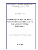 Luận văn Thạc sĩ Quản trị nhân lực: Tạo động lực lao động cho đội ngũ nhân viên thông qua chính sách đãi ngộ tại Công ty cổ phần Eurowindow