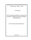 Luận văn Thạc sĩ Quản trị nhân lực: Nâng cao chất lượng nhân lực làm đại lý thu bảo hiểm y tế trên địa bàn huyện Đan Phượng, thành phố Hà Nội