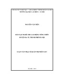 Luận văn Thạc sĩ Quản trị nhân lực: Đào tạo nghề cho lao động nông thôn huyện Ba Vì, thành phố Hà Nội