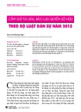 Cầm giữ tài sản, bảo lưu quyền sở hữu theo Bộ luật Dân sự năm 2015