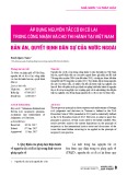 Áp dụng nguyên tắc có đi có lại trong công nhận và cho thi hành tại Việt Nam bản án, quyết định dân sự của nước ngoài