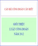 Bài giảng Tập huấn cán bộ Công đoàn