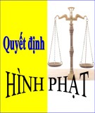 Bài giảng Quyết định hình phạt