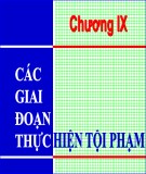 Bài giảng Các giai đoạn thực hiện tội phạm