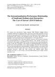 The internationalization-performance relationship of small-and-medium-sized enterprises: The case of Taiwan’s ESCO industry