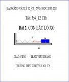 Bài giảng Vật lí 12 - Bài 2: Con lắc lò xo