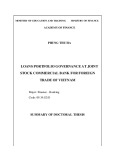 Summary of Doctoral thesis: Loans portfolio governance at joint stock commercial bank for foreign trade of Vietnam