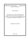 Summary of Law thesis: The principle of good faith under the contract law of Vietnam and some selected countries in comparative perspective