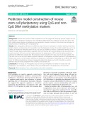 Prediction model construction of mouse stem cell pluripotency using CpG and nonCpG DNA methylation markers