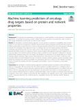 Machine learning prediction of oncology drug targets based on protein and network properties