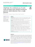 2SigFinder: The combined use of smallscale and large-scale statistical testing for genomic island detection from a single genome