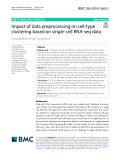 Impact of data preprocessing on cell‑type clustering based on single‑cell RNA‑seq data