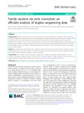 Family reunion via error correction: An efficient analysis of duplex sequencing data
