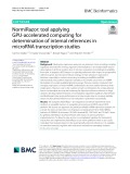 NormiRazor: Tool applying GPU-accelerated computing for determination of internal references in microRNA transcription studies