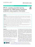 RPI-SE: A stacking ensemble learning framework for ncRNA-protein interactions prediction using sequence information