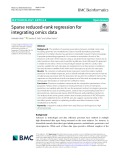 Sparse reduced-rank regression for integrating omics data
