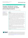 PhyteByte: Identification of foods containing compounds with specific pharmacological properties