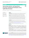 Generating realistic null hypothesis of cancer mutational landscapes using SigProflerSimulator