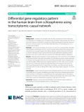 Diferential gene regulatory pattern in the human brain from schizophrenia using transcriptomic‑causal network