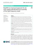 RepAHR: An improved approach for de novo repeat identification by assembly of the high‑frequency reads