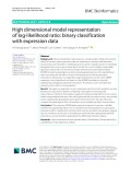 High dimensional model representation of log-likelihood ratio: Binary classification with expression data