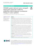 PDXGEM: Patient-derived tumor xenograftbased gene expression model for predicting clinical response to anticancer therapy in cancer patients