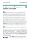 Identifying gene-specific subgroups: An alternative to biclustering