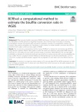 BCREval: A computational method to estimate the bisulfite conversion ratio in WGBS