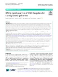 RACS: Rapid analysis of ChIP-Seq data for contig based genomes