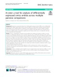 A-Lister: A tool for analysis of differentially expressed omics entities across multiple pairwise comparisons