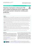 Attention mechanism enhanced LSTM with residual architecture and its application for protein-protein interaction residue pairs prediction